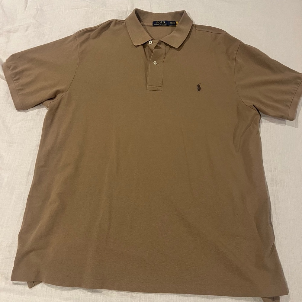 Ralph Lauren Men's Polo Shirt in Tan